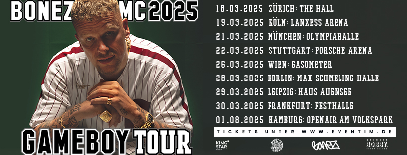 Bonez MC am 26. March 2025 @ Raiffeisen Halle im Gasometer.