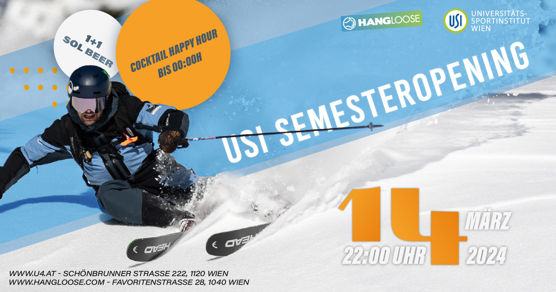 USI CLUBBING SEMESTER OPENING am 14. March 2024 @ U4.