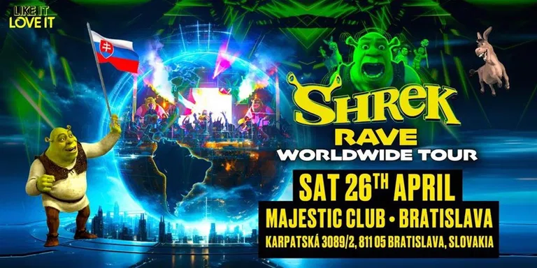 Shrek Rave am 26. April 2025 @ Majestic Music Club.