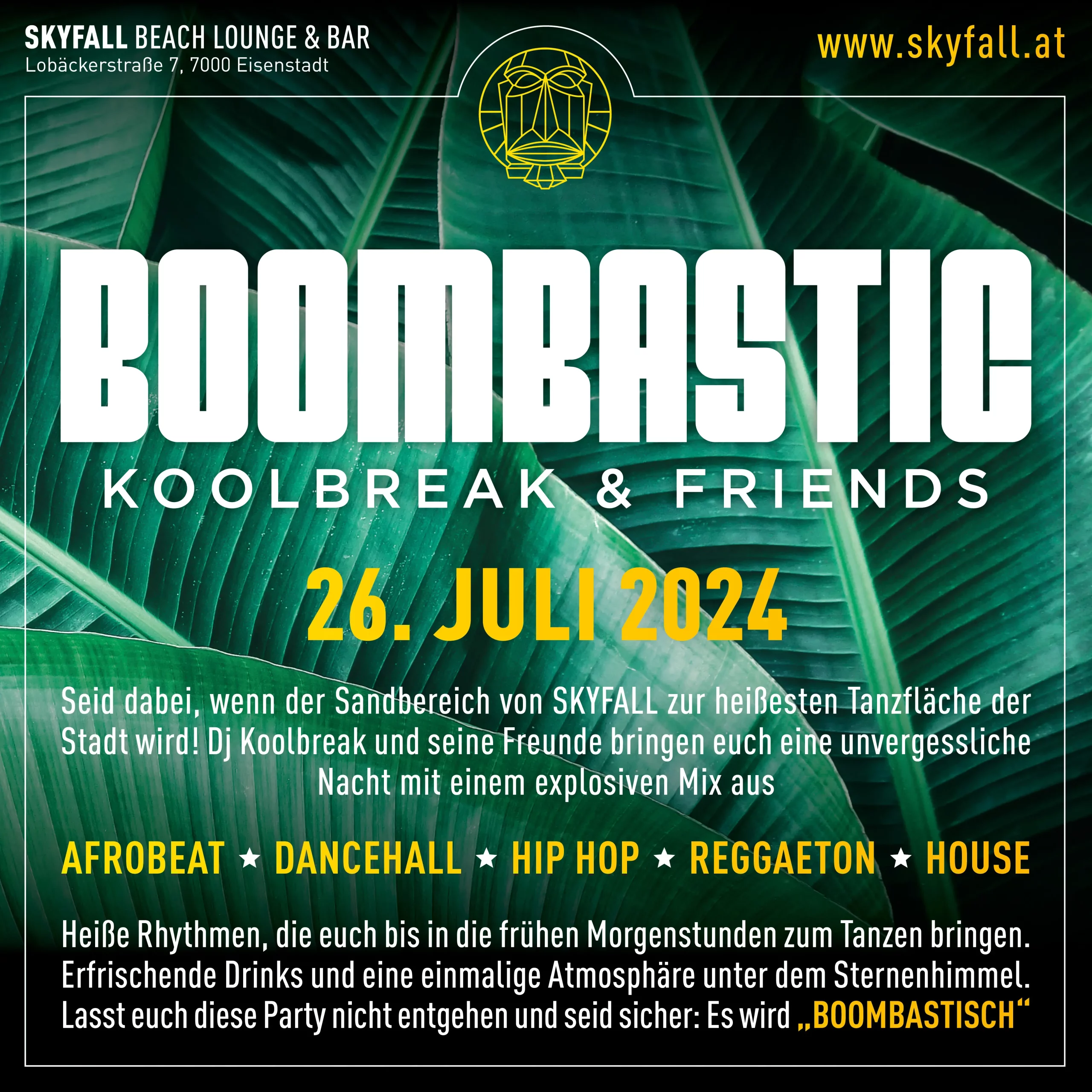 Boombastic am 26. July 2024 @ Skyfall Beach Lounge & Bar.