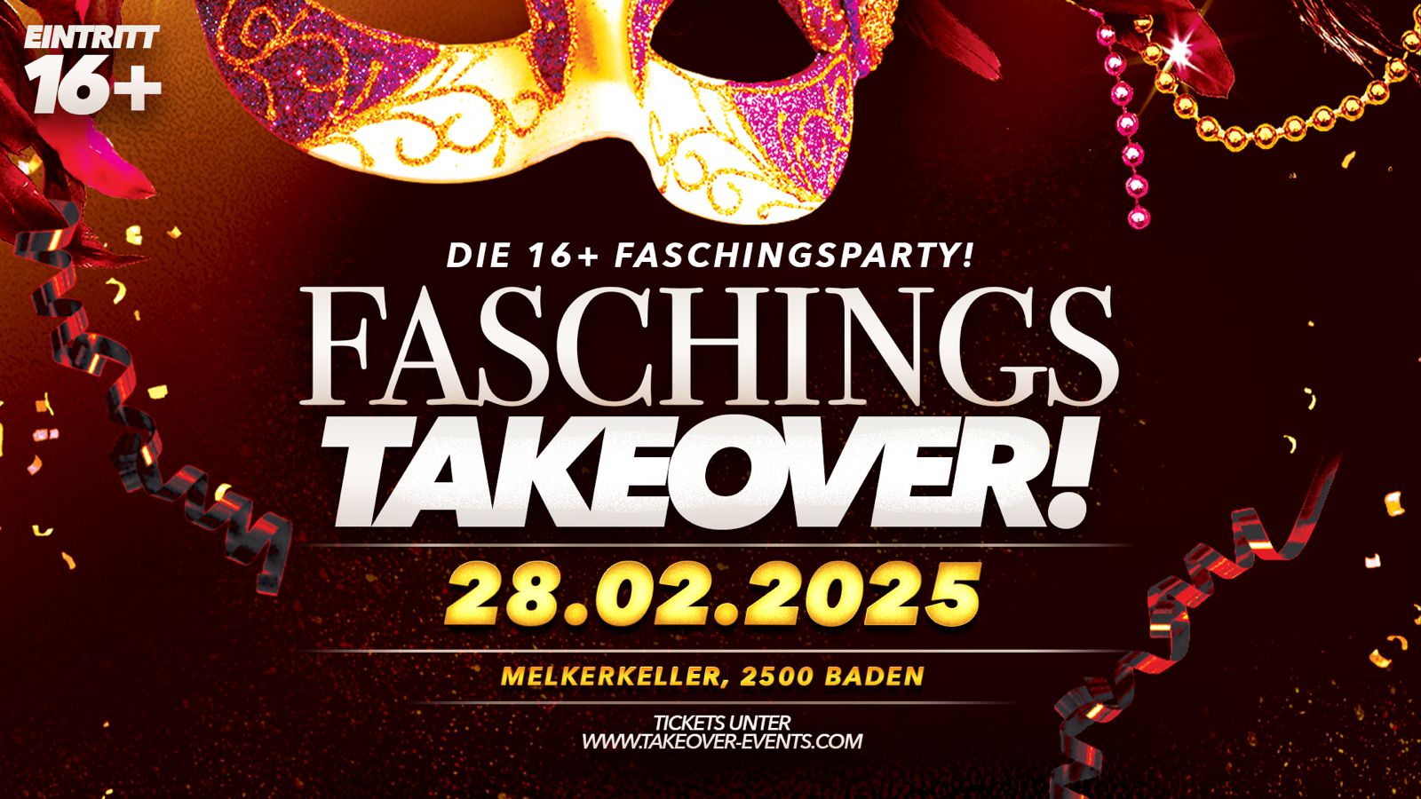 Faschings Takeover am 28. February 2025 @ Melkerkeller.