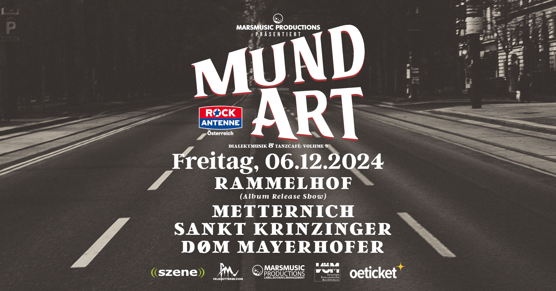 MundArt - Dialektmusik & Tanzcafé Vol.9 am 6. December 2024 @ Szene Wien.