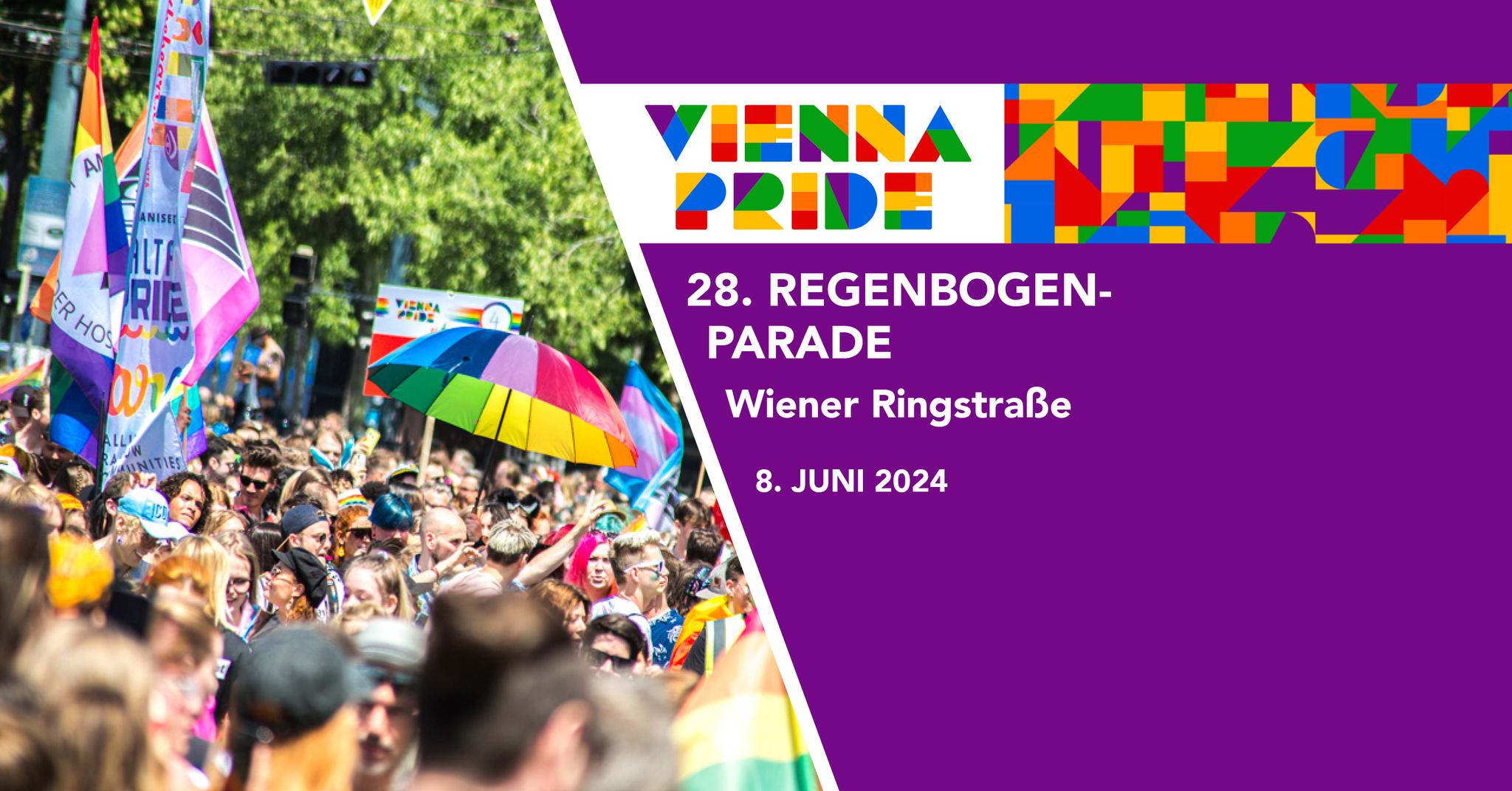 28. Wiener Regenbogenparade am 8. June 2024 @ .