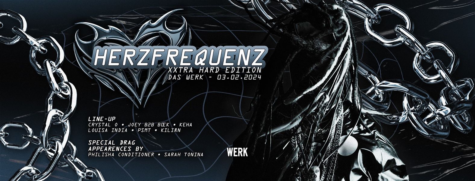 HERZFREQUENZ - A DRAG RAVE am 3. February 2024 @ Das Werk.