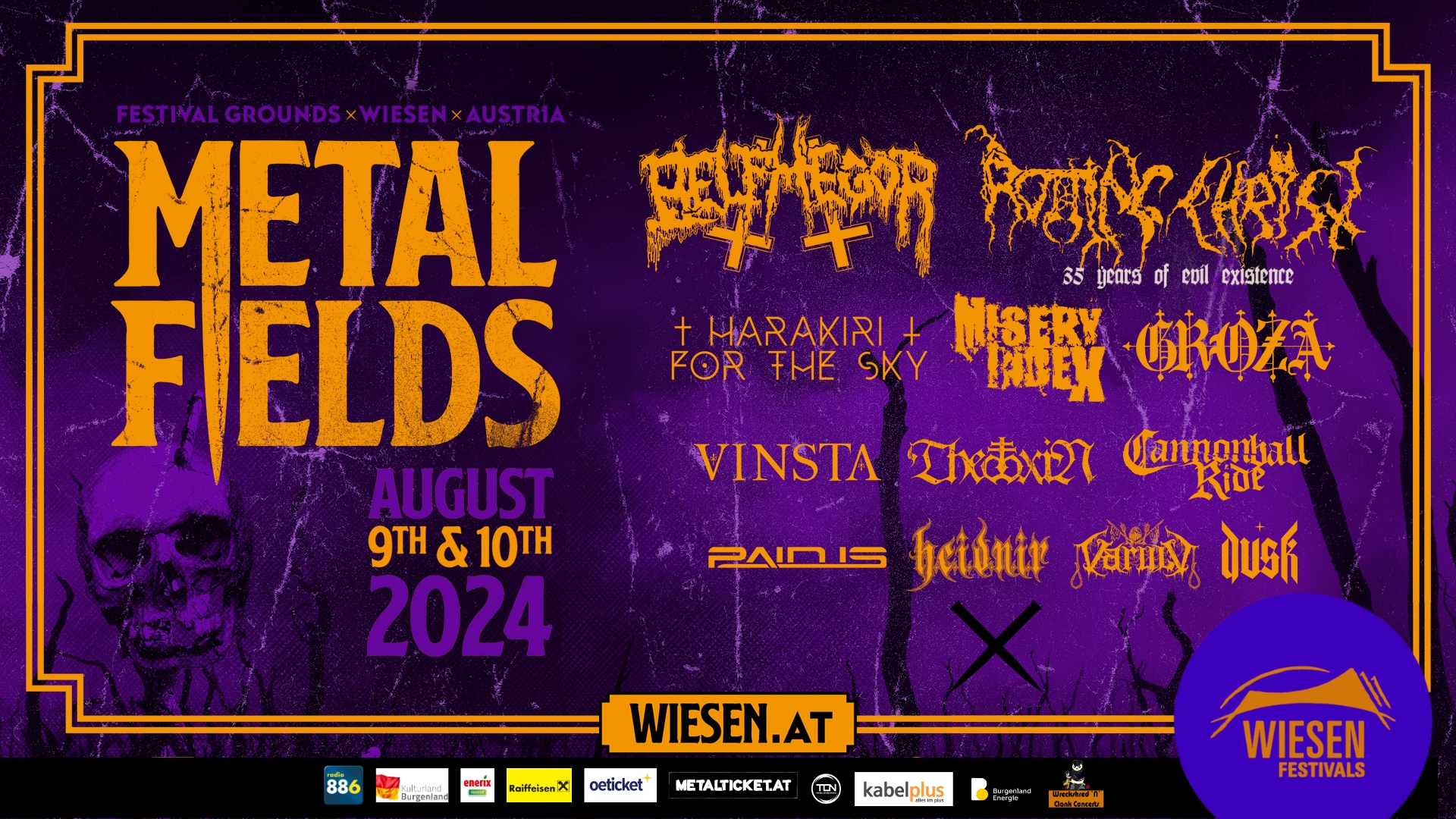 Metal Fields Festival 2024 am 9. August 2024 @ Festivalgelände Wiesen.