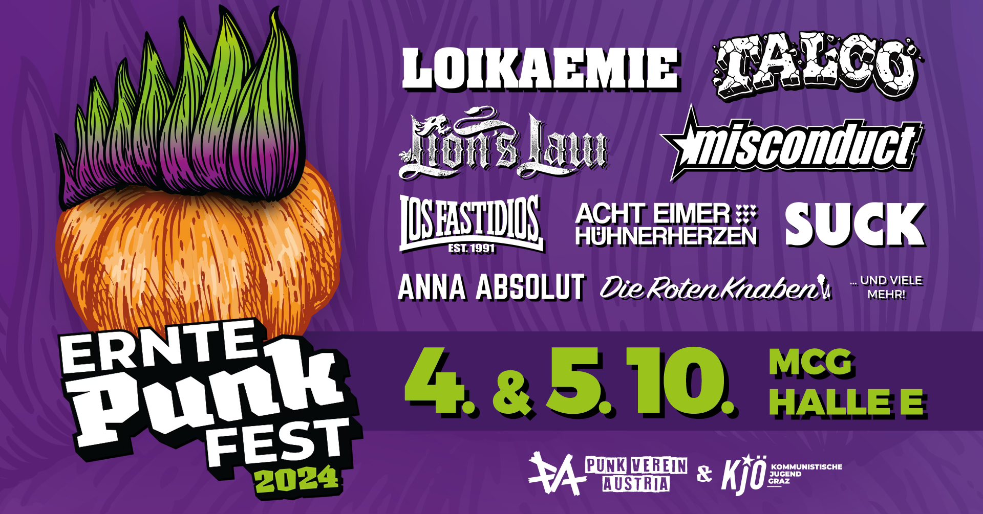 ErntePUNKfest 2024 am 4. October 2024 @ Messe Graz.