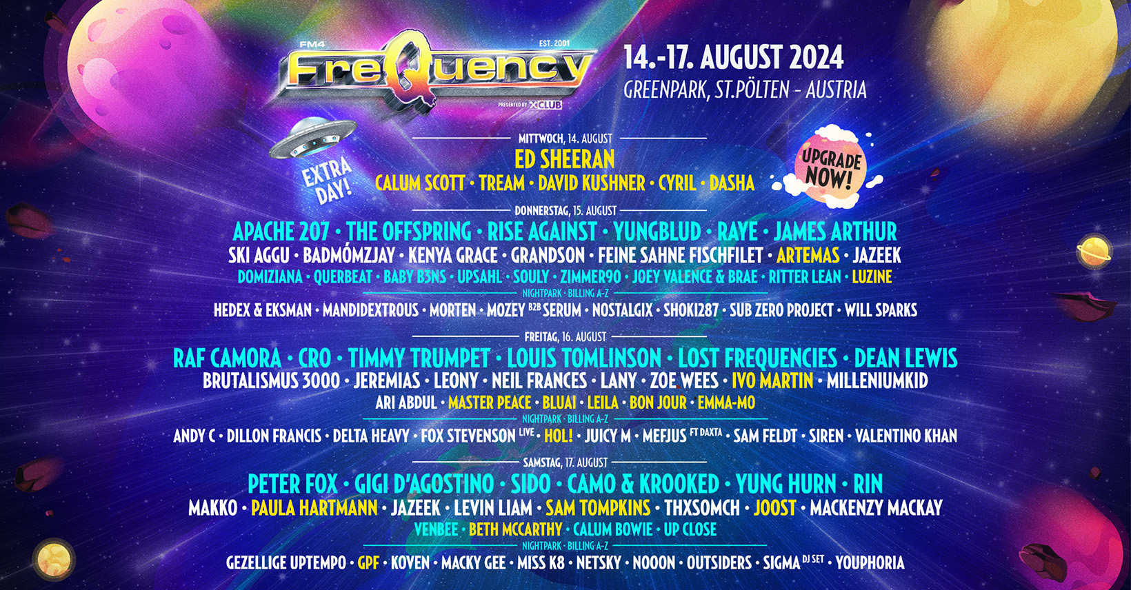 FM4 Frequency pres. by Raiffeisen Club 2024 am 14. August 2024 @ Green Park.