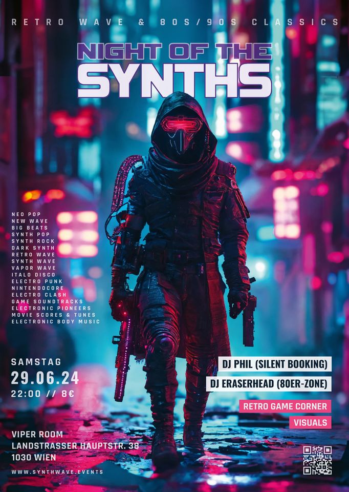 Night of the Synths am 29. June 2024 @ Viper Room.