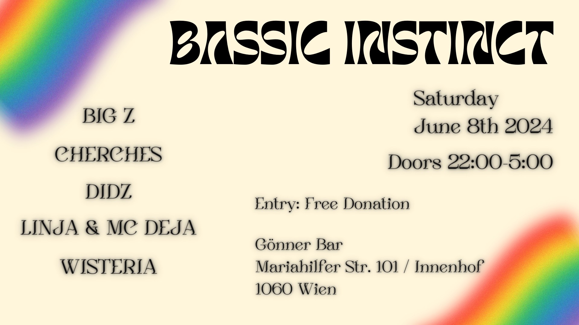 Bassic Instinct am 8. June 2024 @ Gönner.Bar.