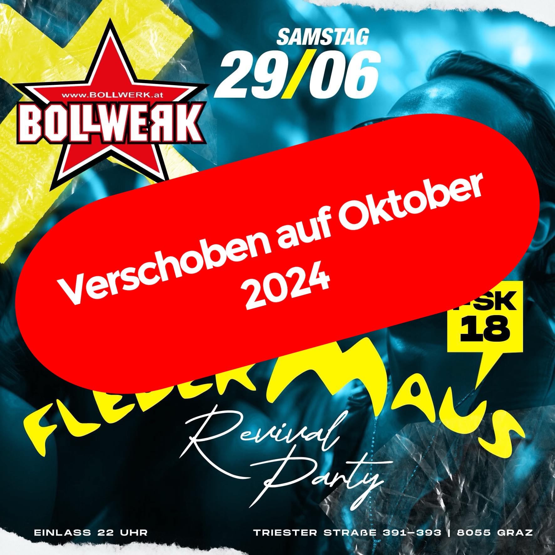 Fledermaus Revival Party! am 5. October 2024 @ Bollwerk Graz.