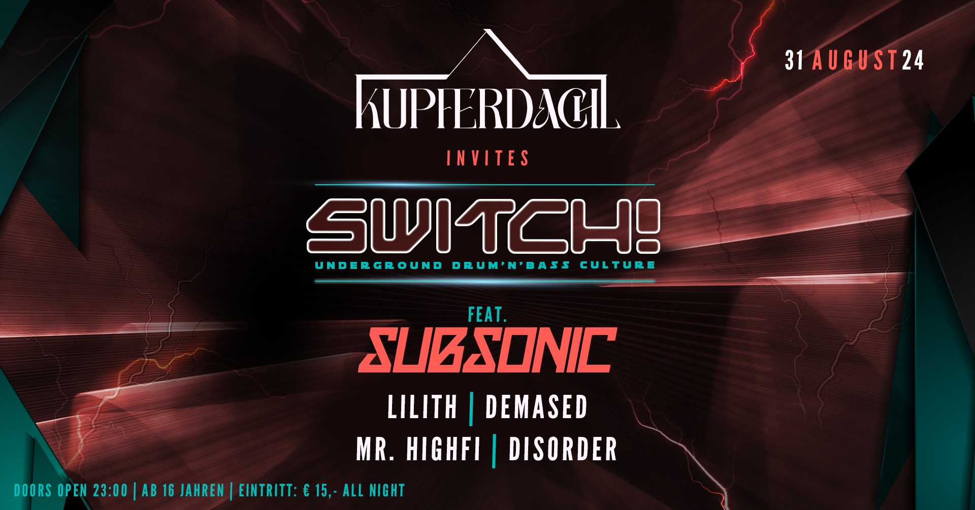 Kupferdachl invites Switch! am 31. August 2024 @ Kupferdachl.