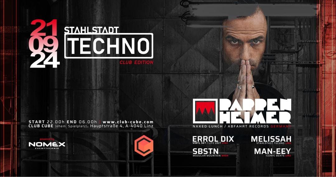 Stahlstadt Techno Club Edition am 21. September 2024 @ Club Cube.