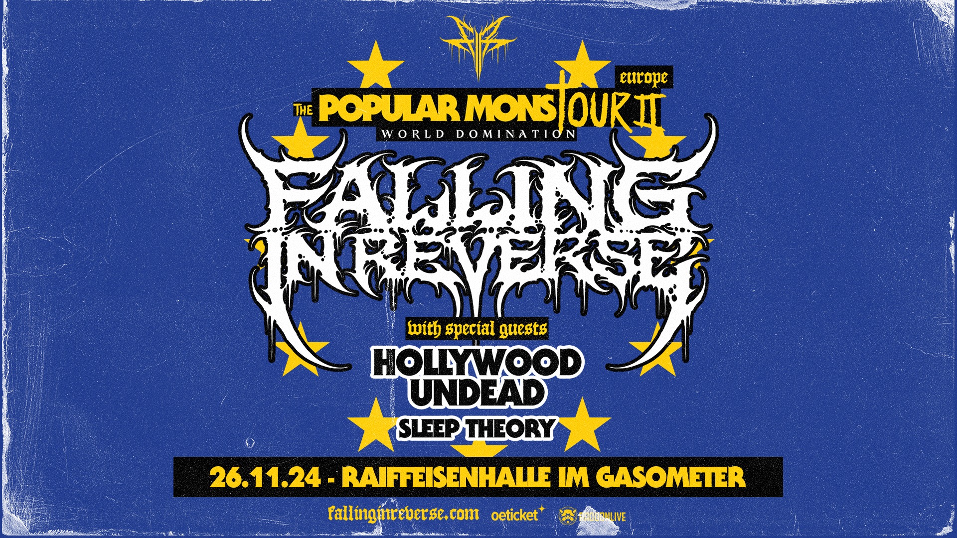 Falling In Reverse am 26. November 2024 @ Raiffeisen Halle im Gasometer.