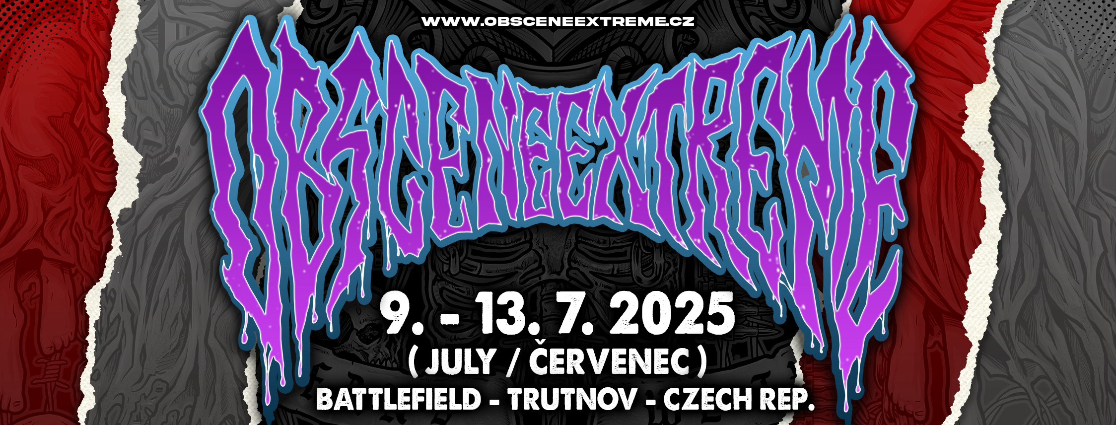 Obscene Extreme 2025 am 9. July 2025 @ Festival Grounds Battlefield.