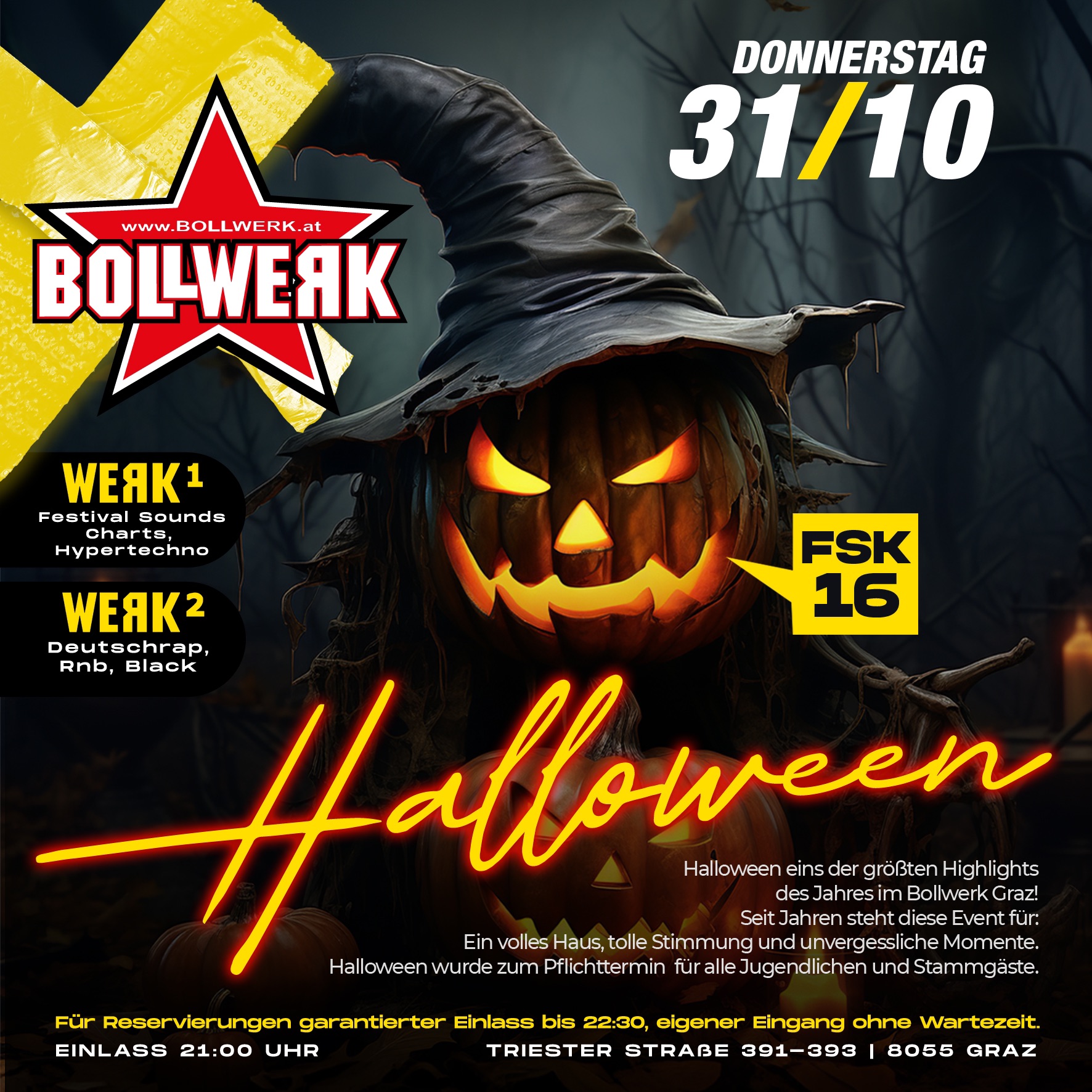 Halloween! FSK16 am 31. October 2024 @ Bollwerk Graz.