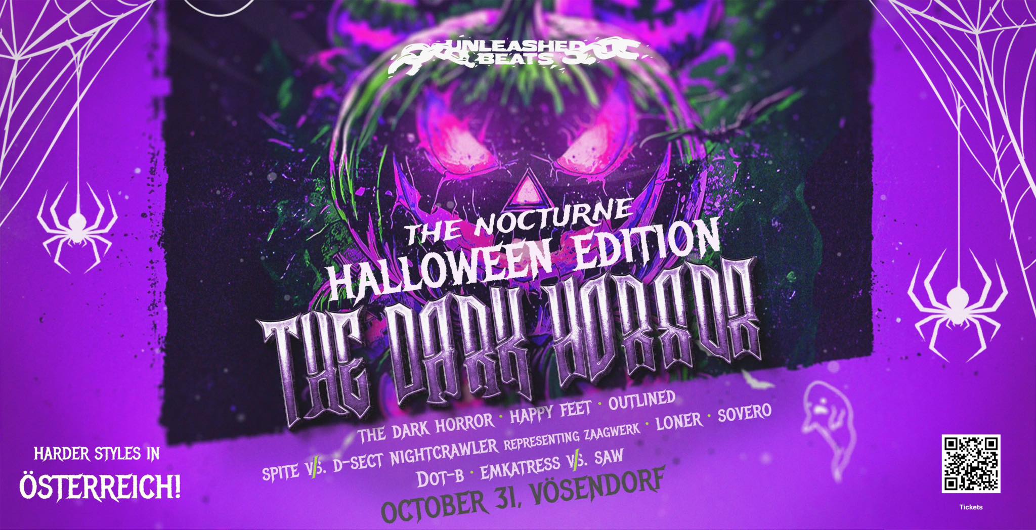 The Nocturne Halloween Edition w/The Dark Horror am 31. October 2024 @ Event Arena Vösendorf.