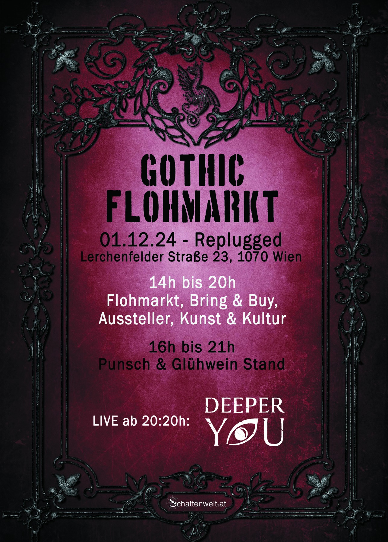 Gothic Flohmarkt - Punsch & Glühwein am 1. December 2024 @ Replugged.