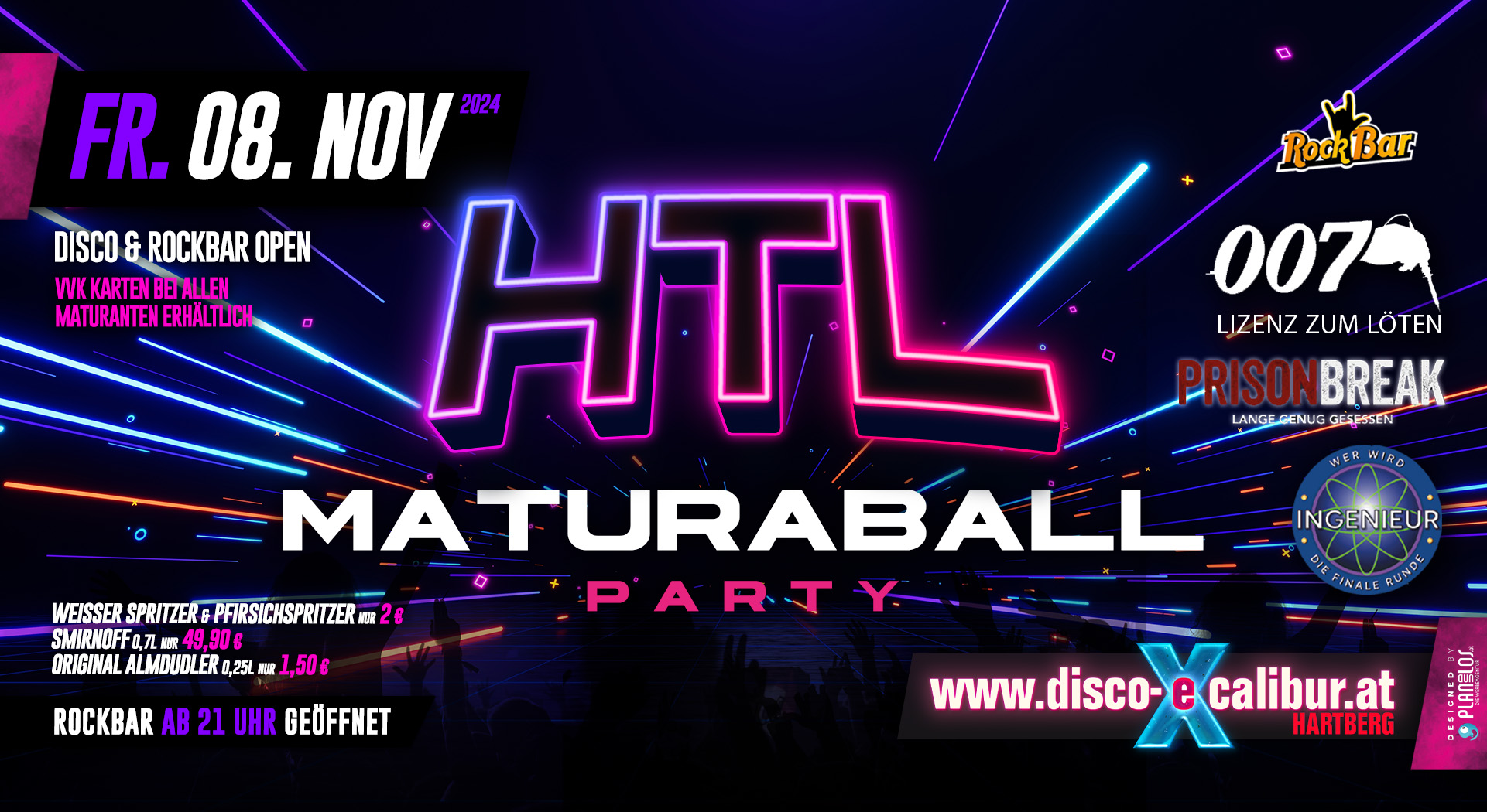 HTL Maturaball Party am 8. November 2024 @ Disco Excalibur Hartberg.