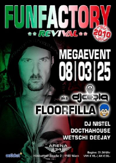 FunFactory Revival am 8. March 2025 @ Arena 34.