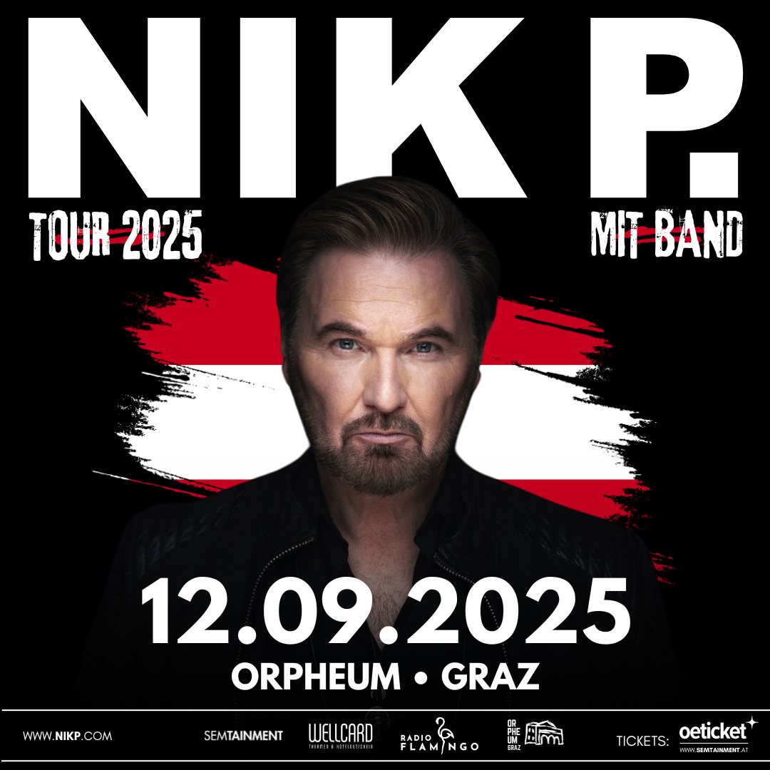 Nik P. & Band am 12. September 2025 @ Orpheum Graz.