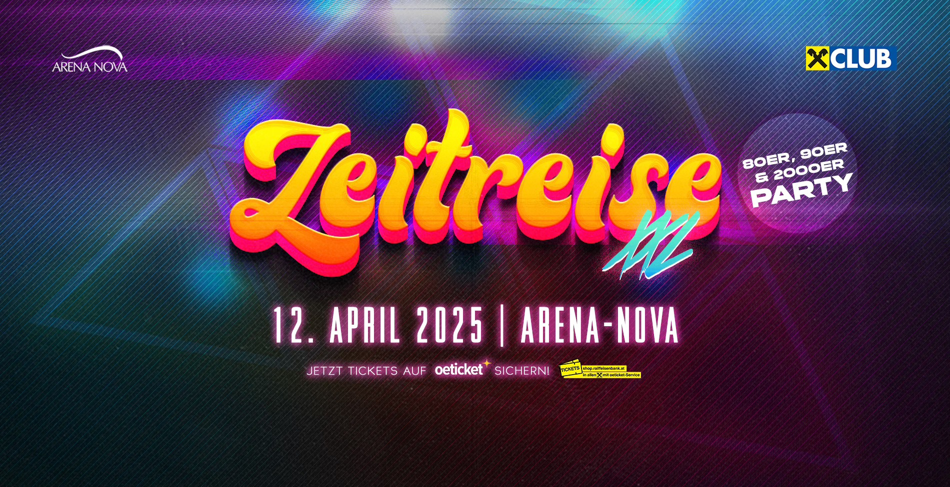 Zeitreise XXL am 12. April 2025 @ Arena Nova.