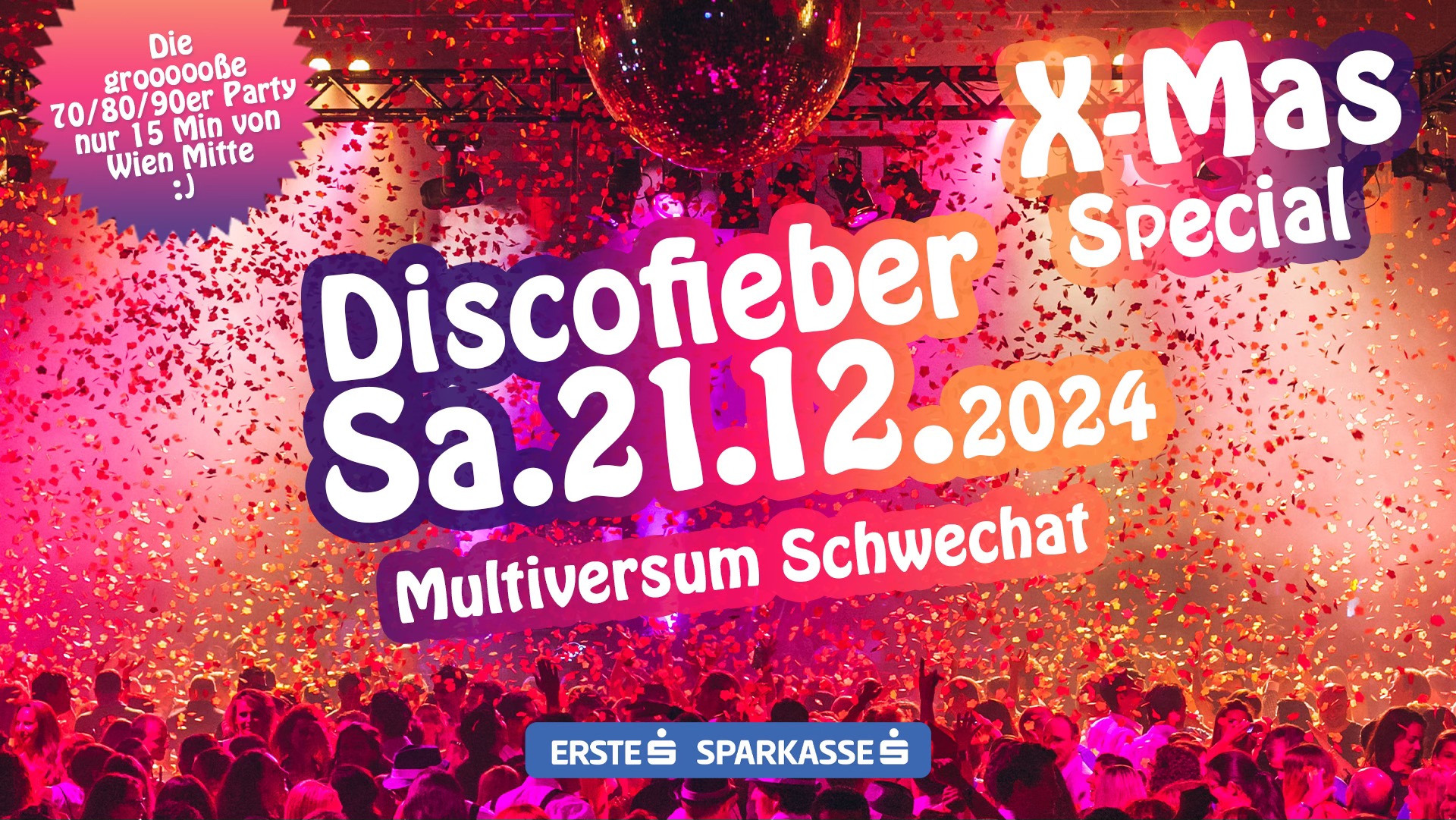 Discofieber XX-Mas Special am 21. December 2024 @ Multiversum Schwechat.