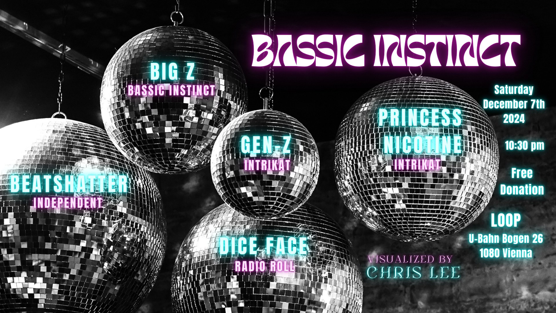 Bassic Instinct XMAS Special am 7. December 2024 @ Loop.