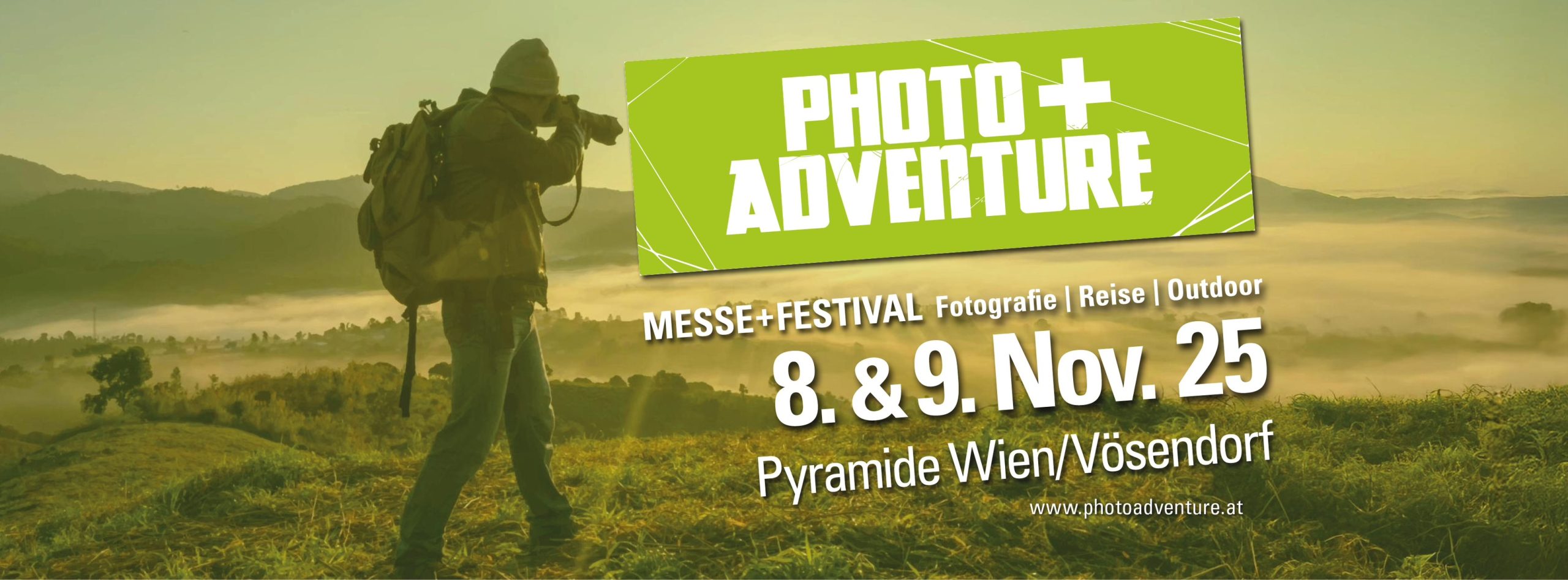 PHOTO + ADVENTURE 2025 am 8. November 2025 @ Pyramide Vösendorf.