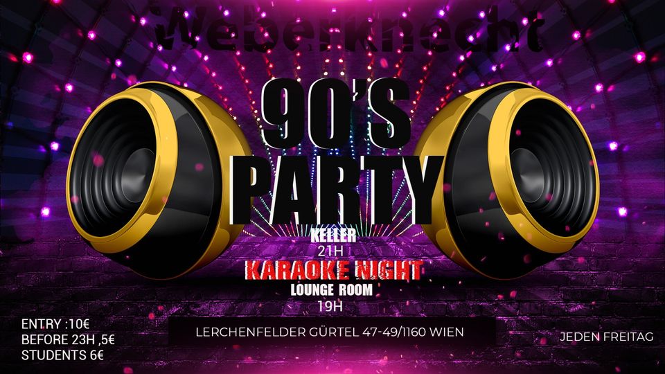 90s-2000 Party am 27. December 2024 @ Weberknecht.