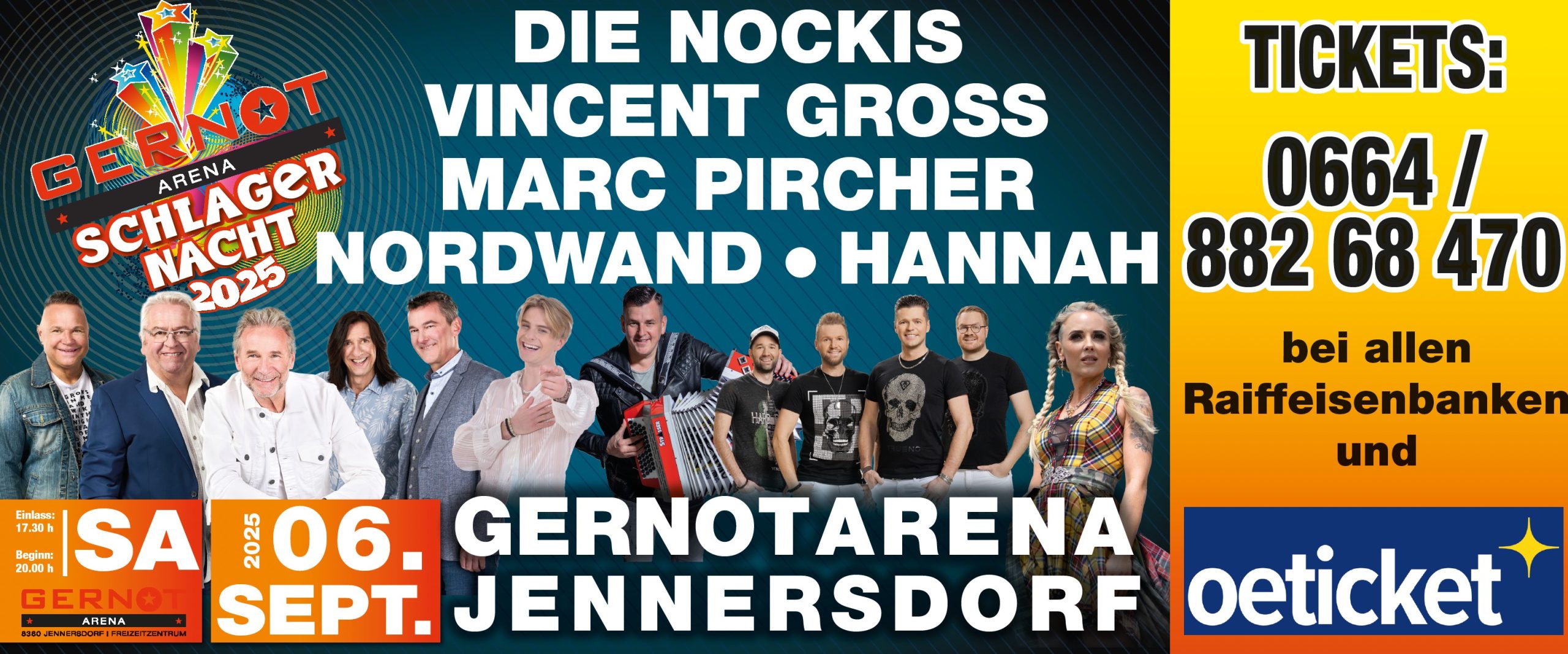 Gernots Schlagernacht 2025 am 6. September 2025 @ Gernot Arena.