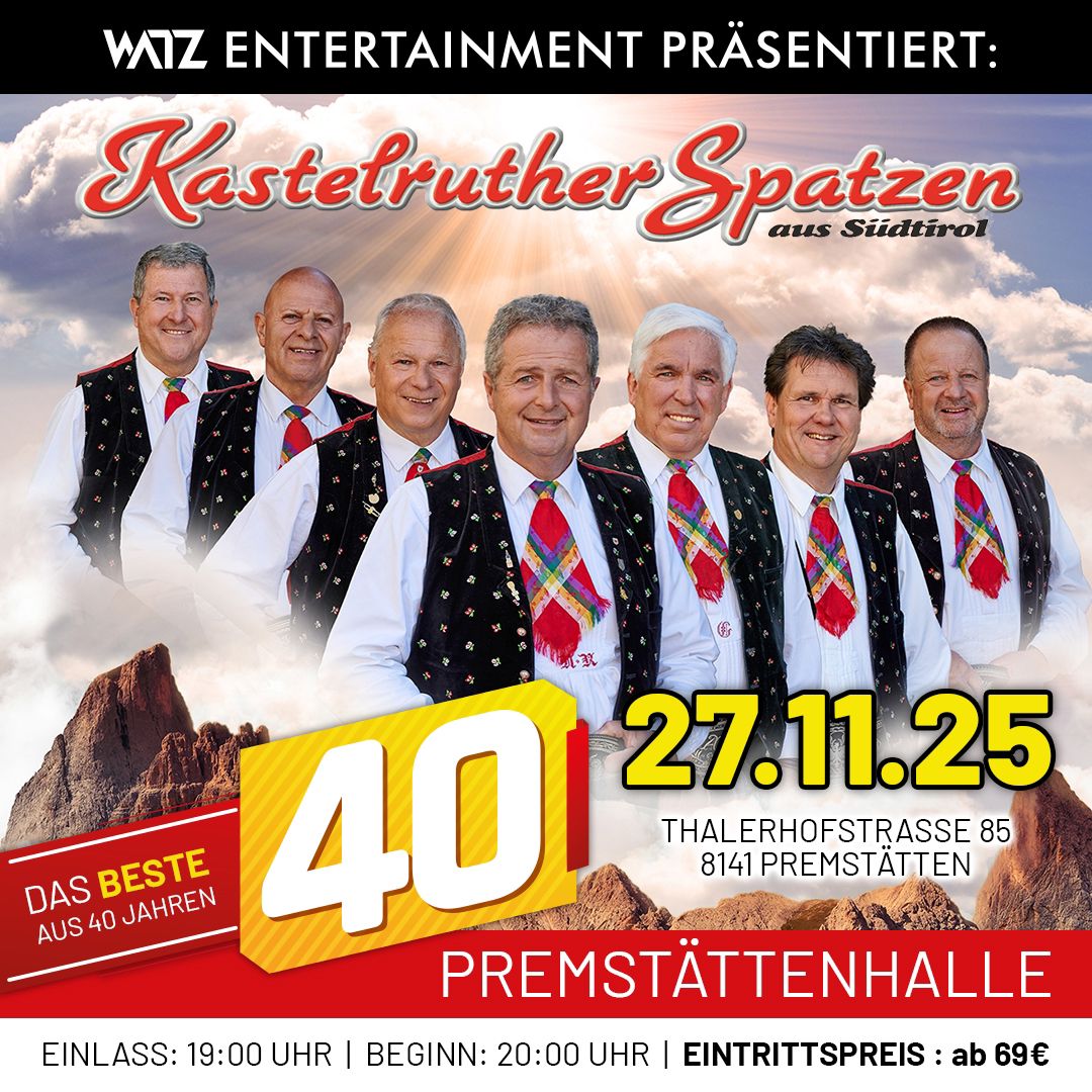 Kastelruther Spatzen am 27. November 2025 @ Schwarzl Freizeitzentrum.