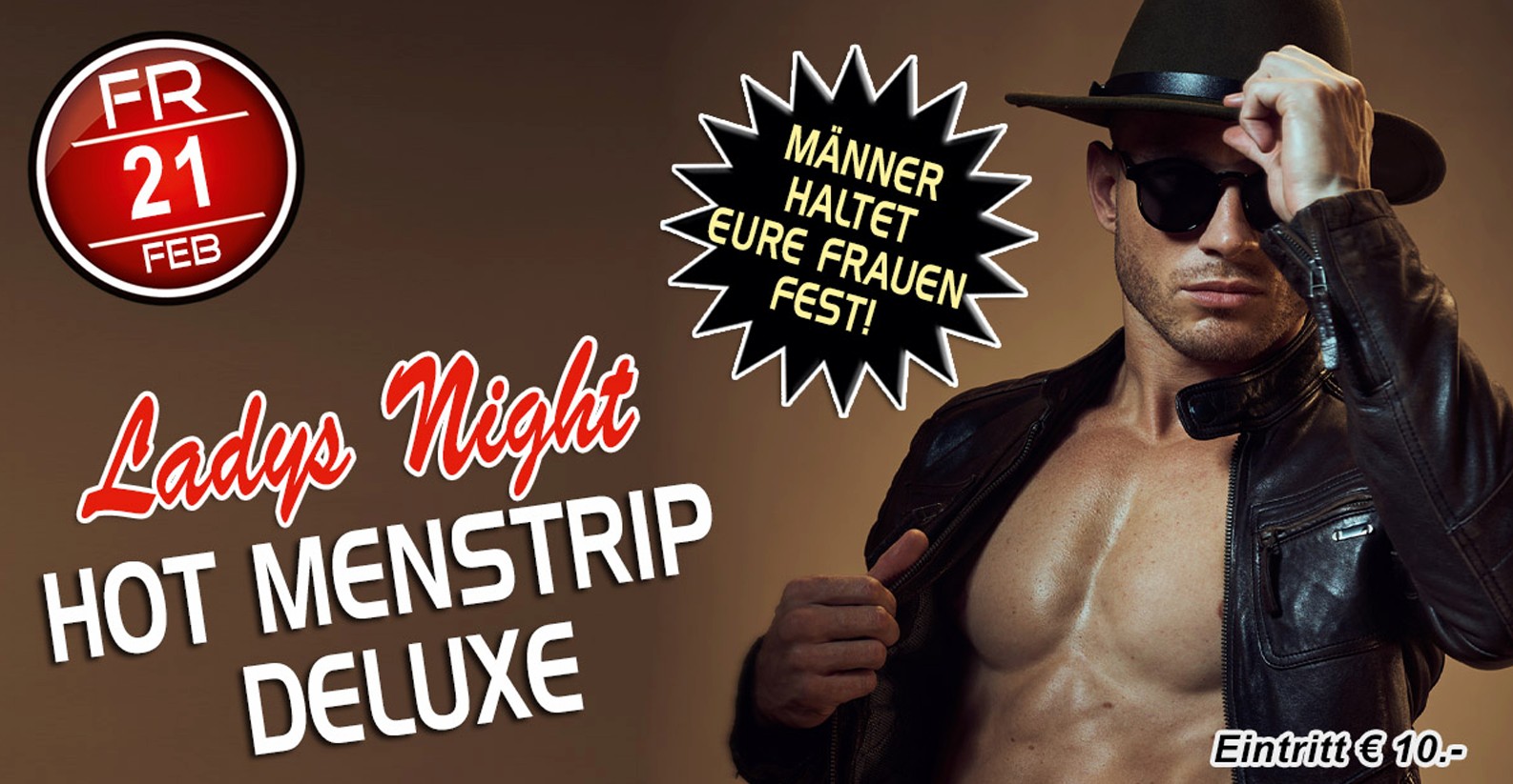 Hot Menstrip Deluxe - Ladies Night am 21. February 2025 @ Linzer Mausefalle.