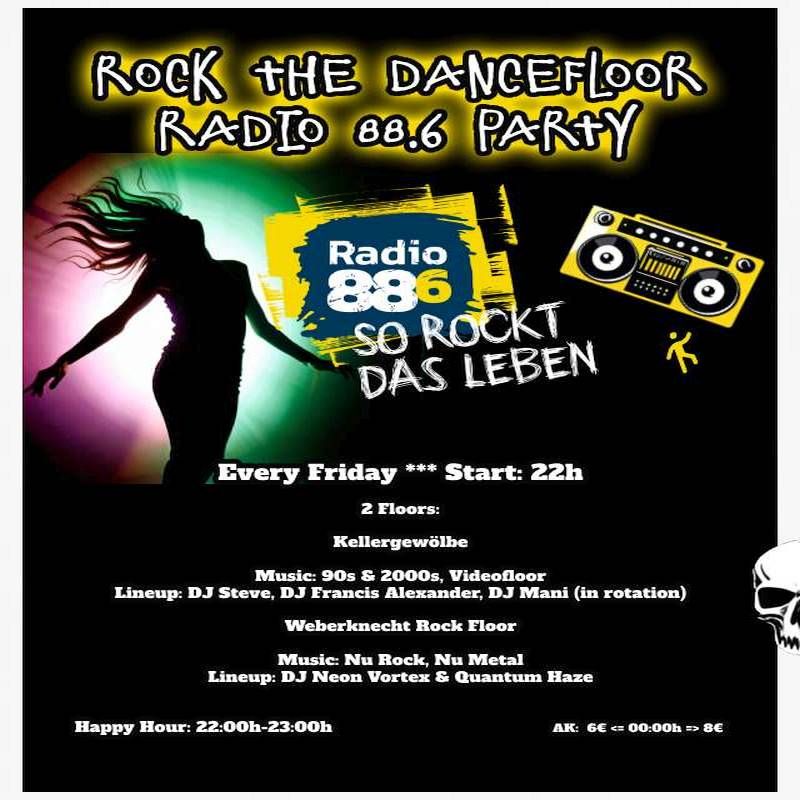 Rock the Dancefloor 88.6 Party am 28. February 2025 @ Weberknecht.