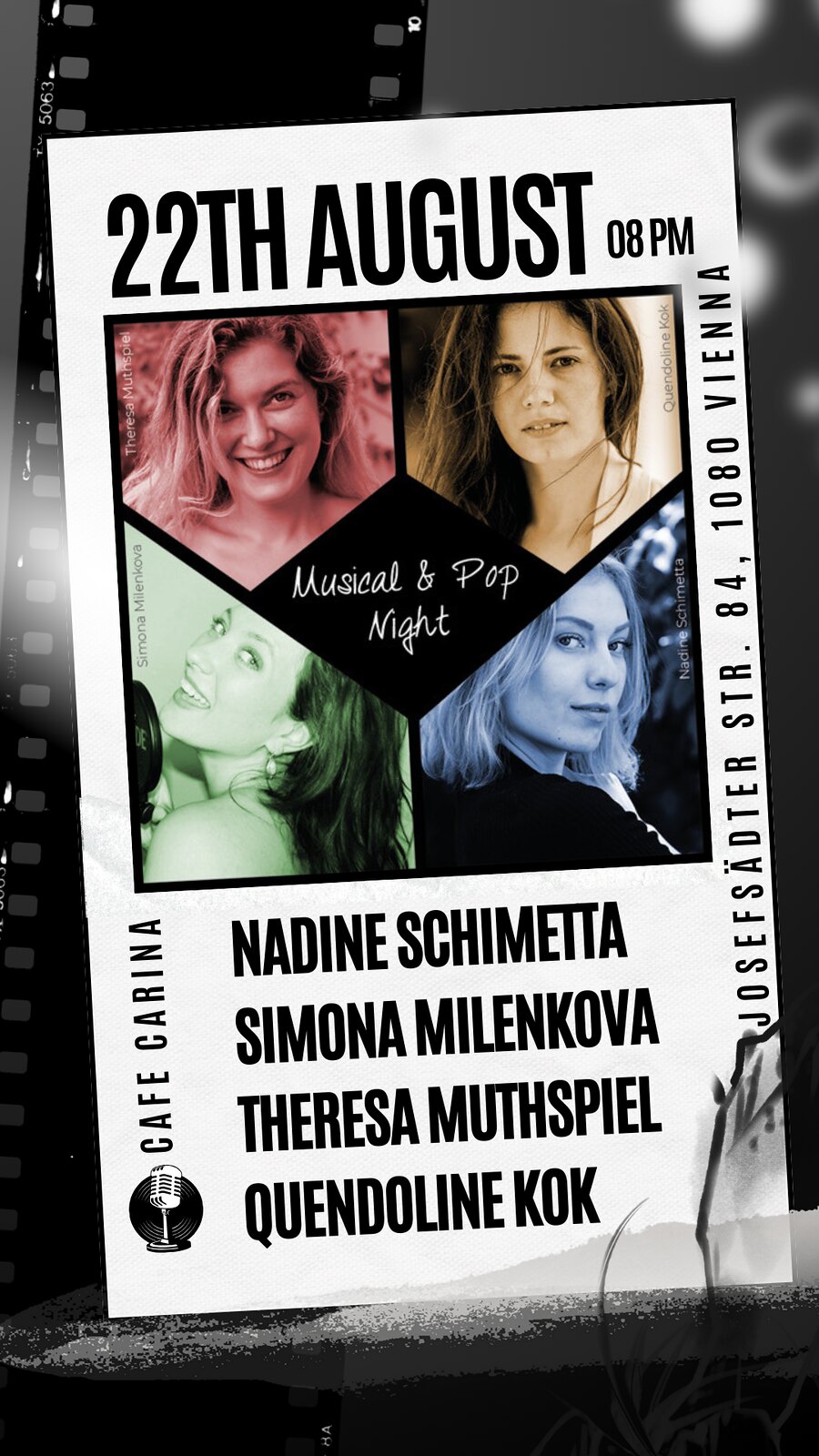 Musical & Pop Night am 22. August 2024 @ Café Carina.