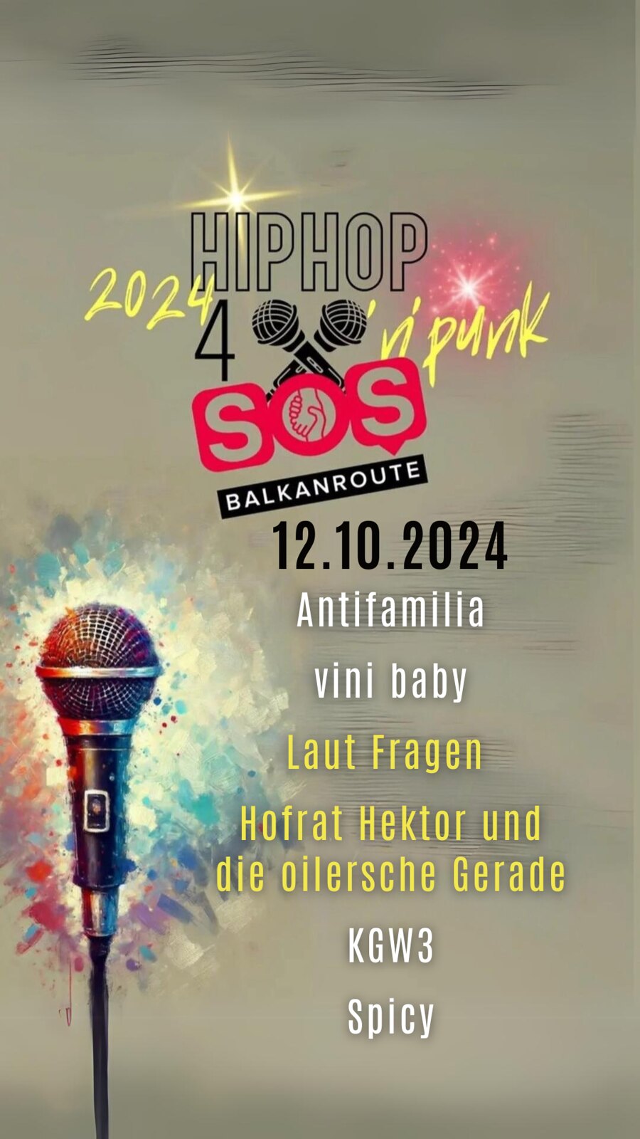 Hip Hop 4 SOS Balkanroute am 12. October 2024 @ Café Carina.