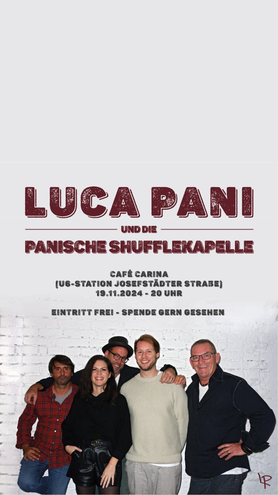 Luca Pani Und Die Panische Shufflekapelle am 19. November 2024 @ Café Carina.