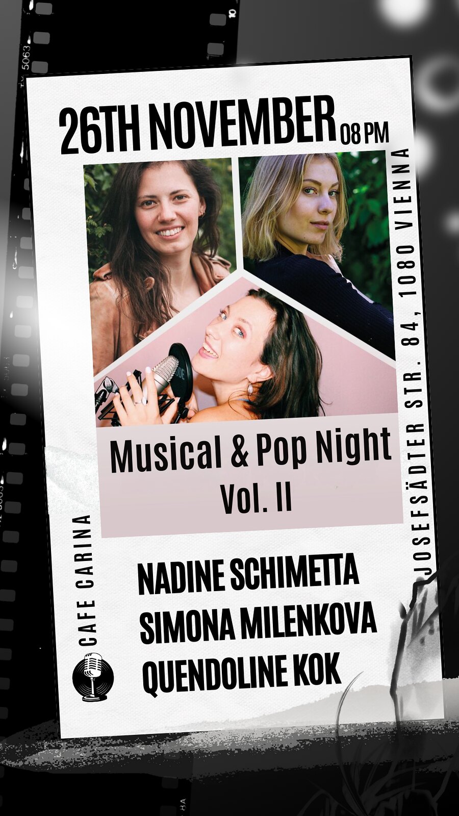 Musical & Pop Night am 26. November 2024 @ Café Carina.