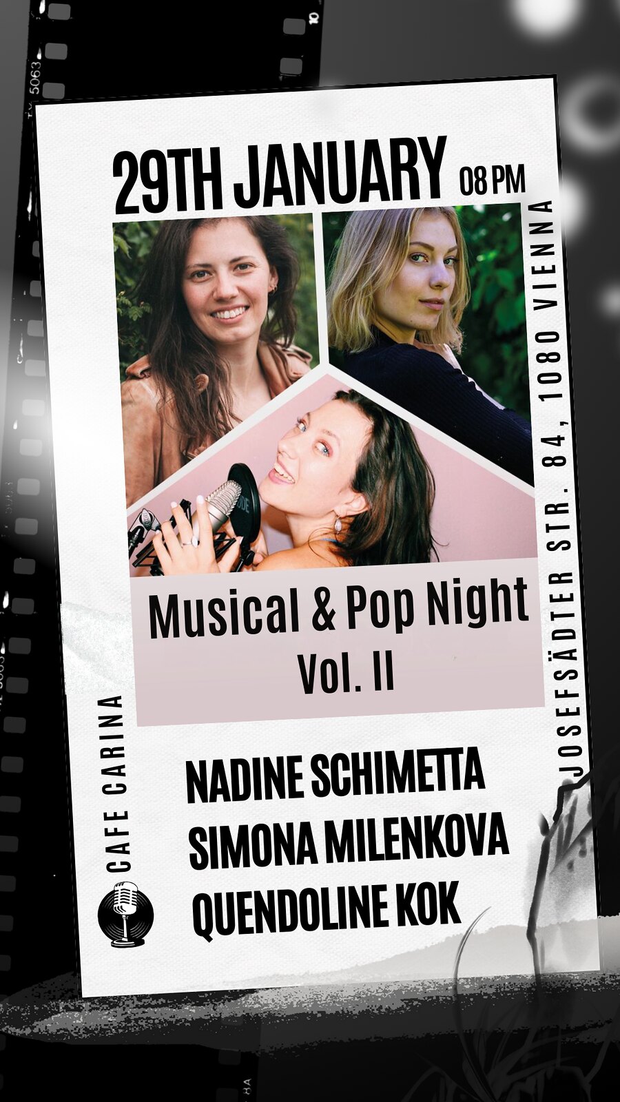 Musical & Pop Night am 29. January 2025 @ Café Carina.