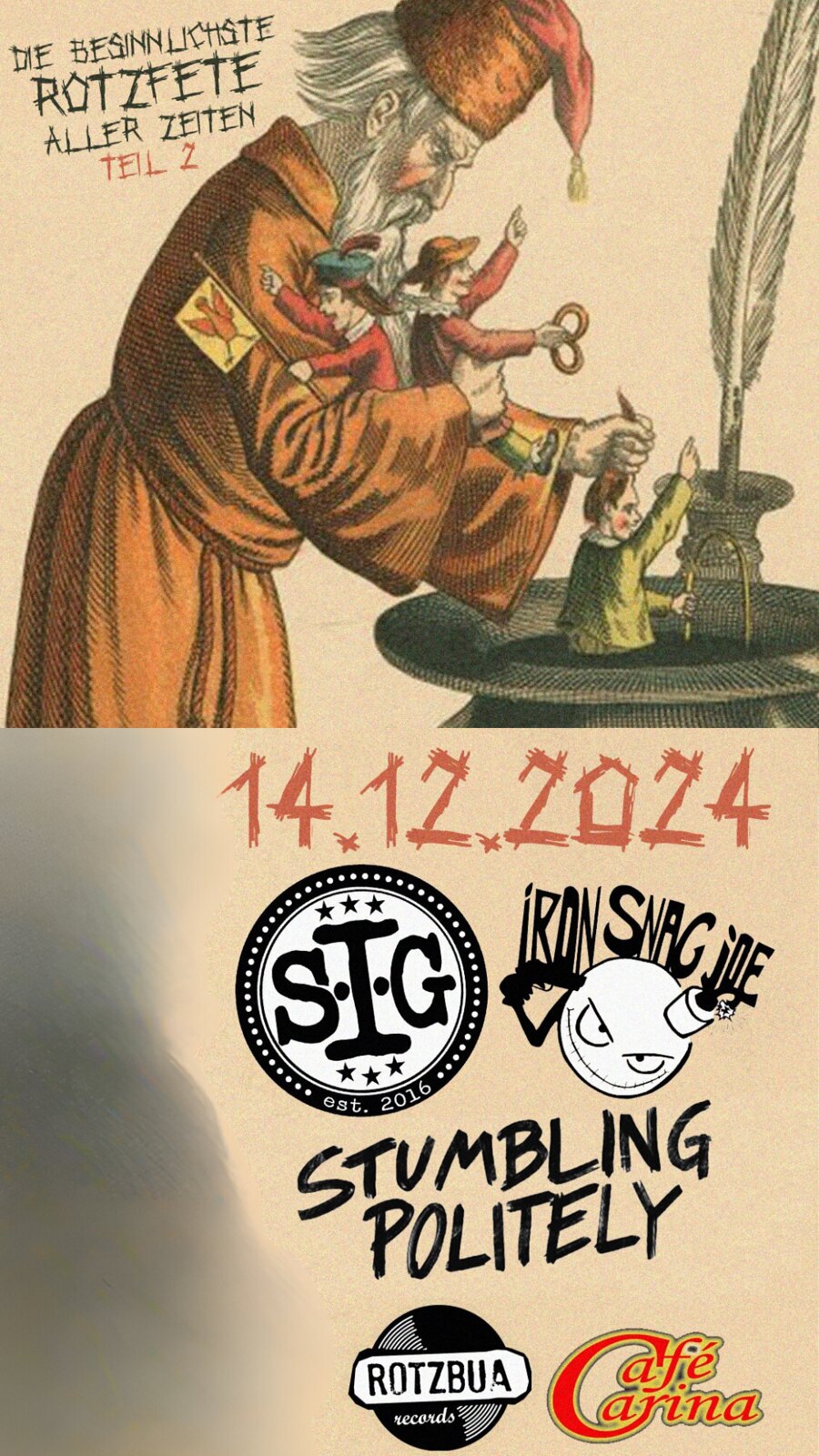 Stumbling Politely, Iron Snag Joe und S.I.G am 14. December 2024 @ Café Carina.