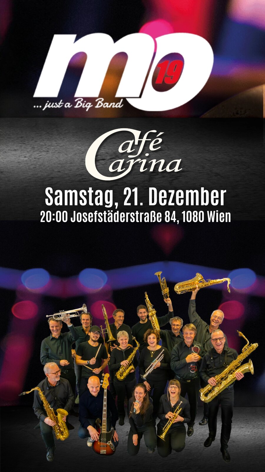 MO19 Big Band am 21. December 2024 @ Café Carina.