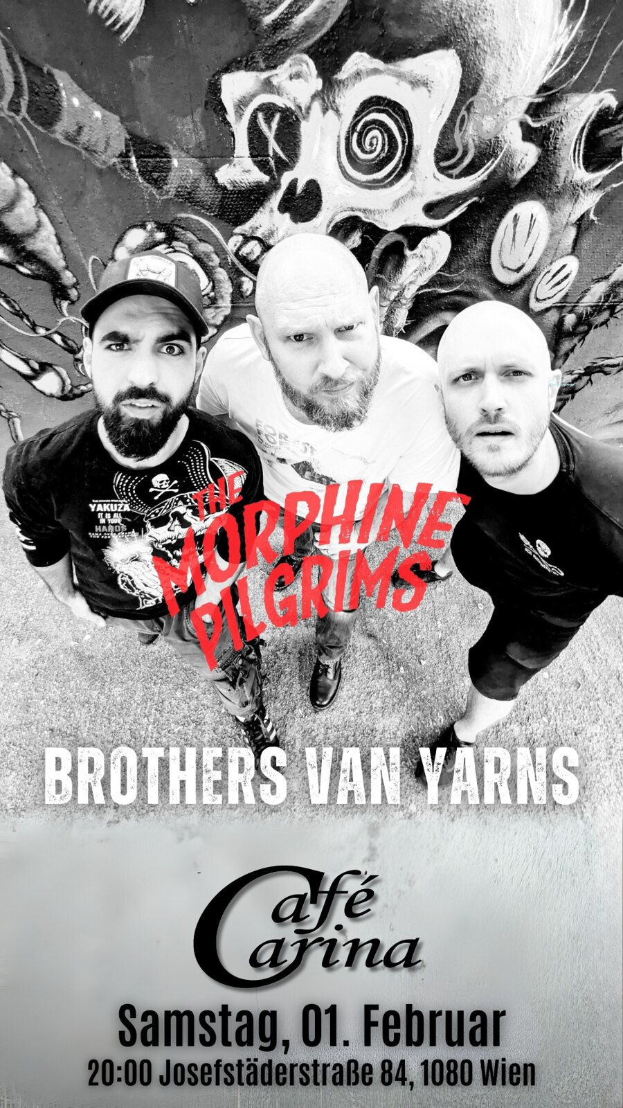 The Morphine Pilgrims / Brothers van Yarns am 1. February 2025 @ Café Carina.