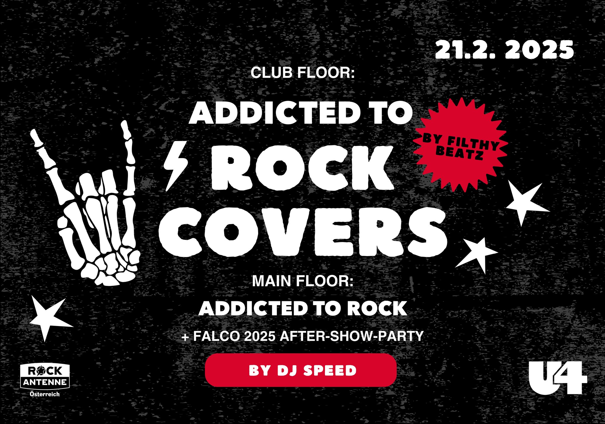 Addicted to Rock Covers + Falco25 After-Show-Party am 21. February 2025 @ U4.