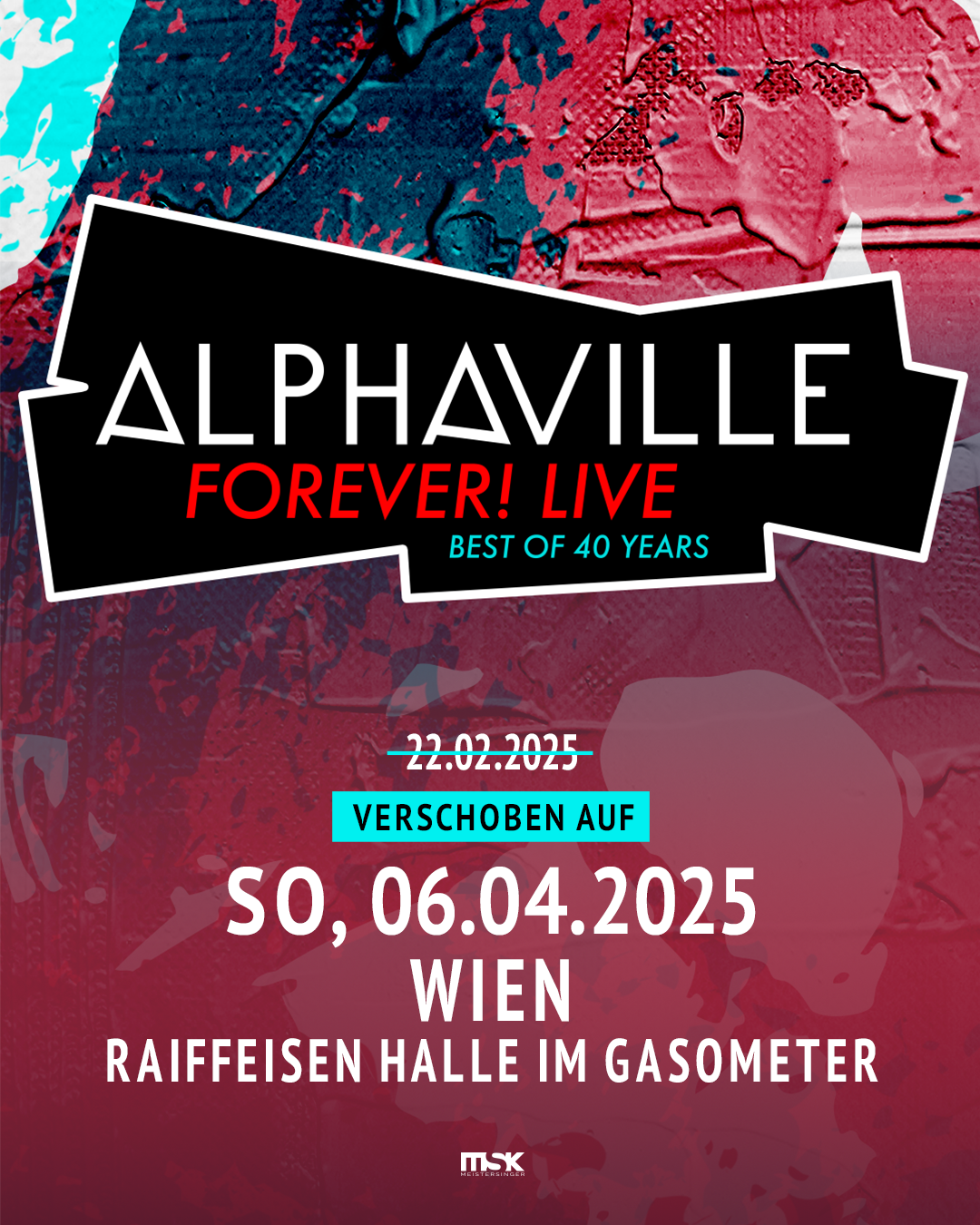 Alphaville am 6. April 2025 @ Raiffeisen Halle im Gasometer.