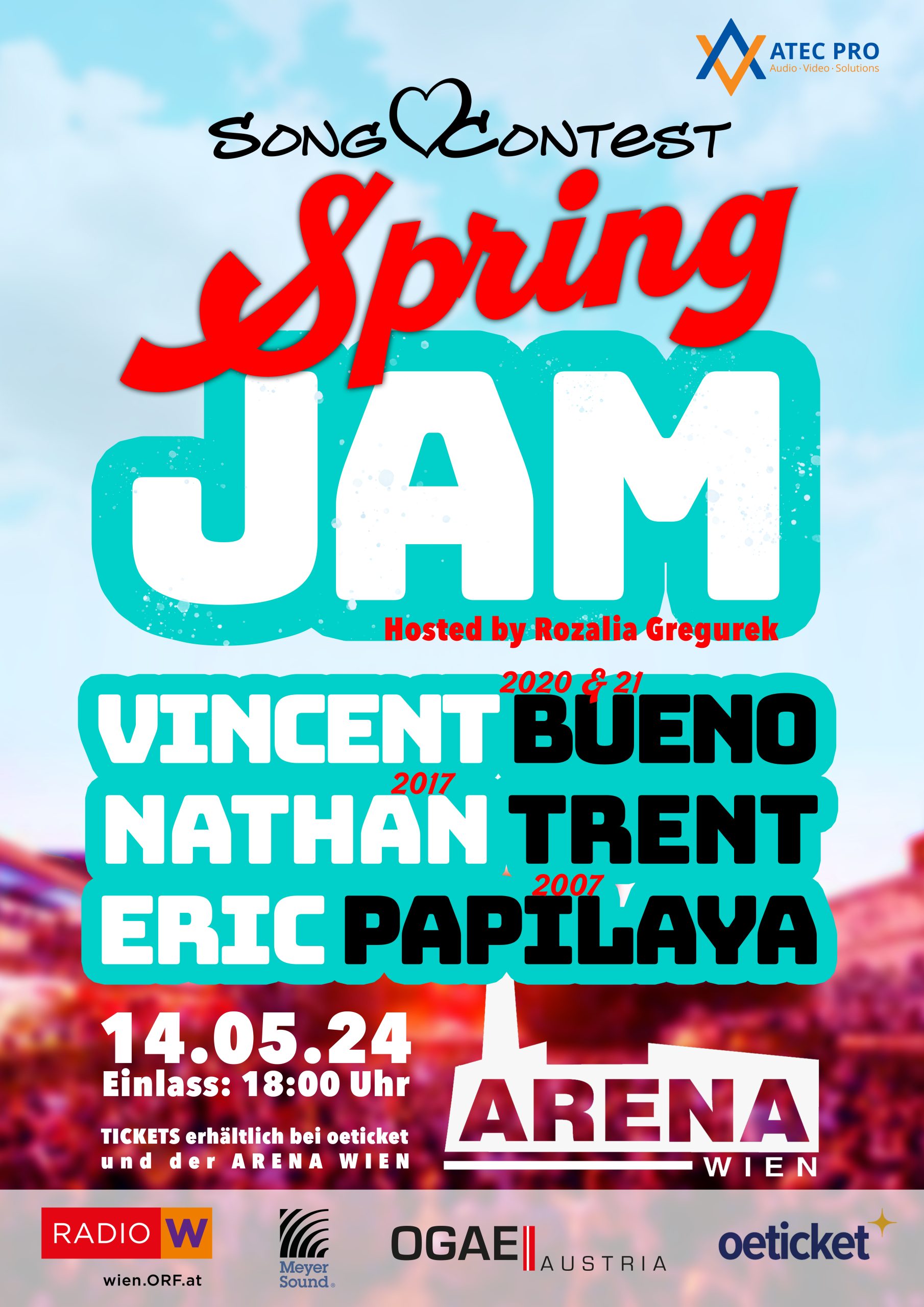 Song Contest Spring Jam am 14. May 2024 @ Arena Wien.