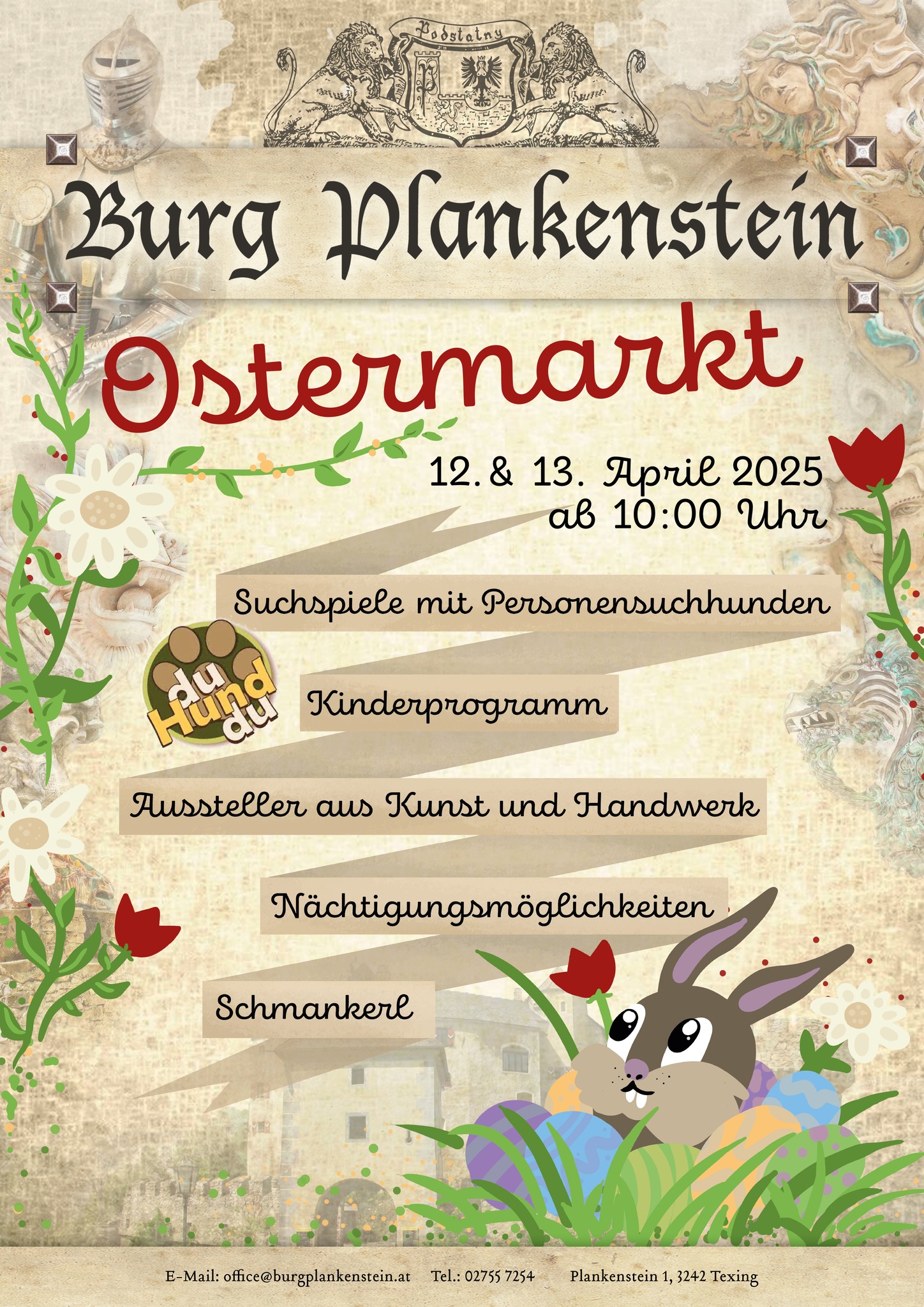 Ostermarkt 2025 am 12. April 2025 @ Burg Plankenstein.