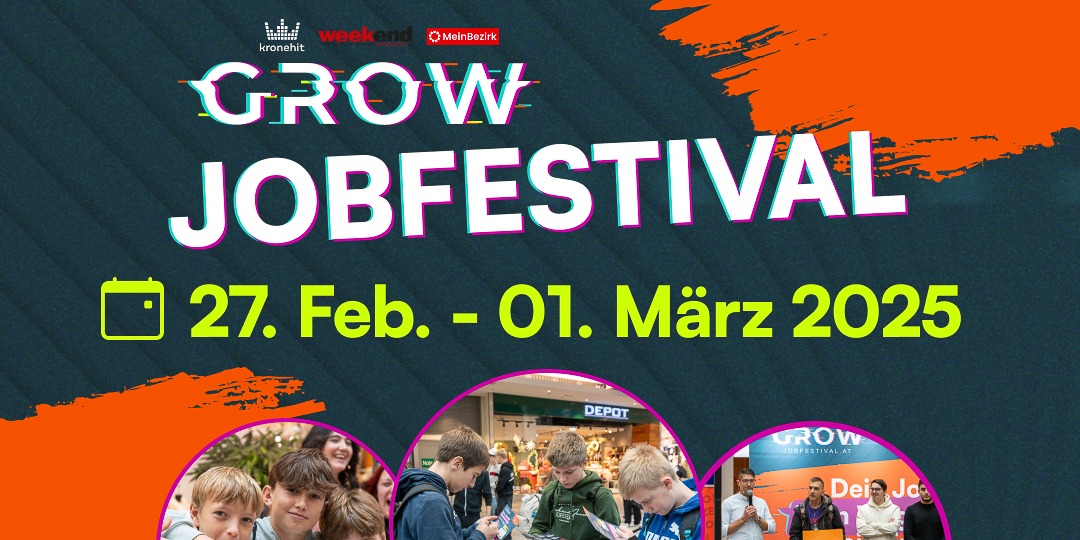 GROW - Jobfestival am 27. February 2025 @ Westfield Donau Zentrum.