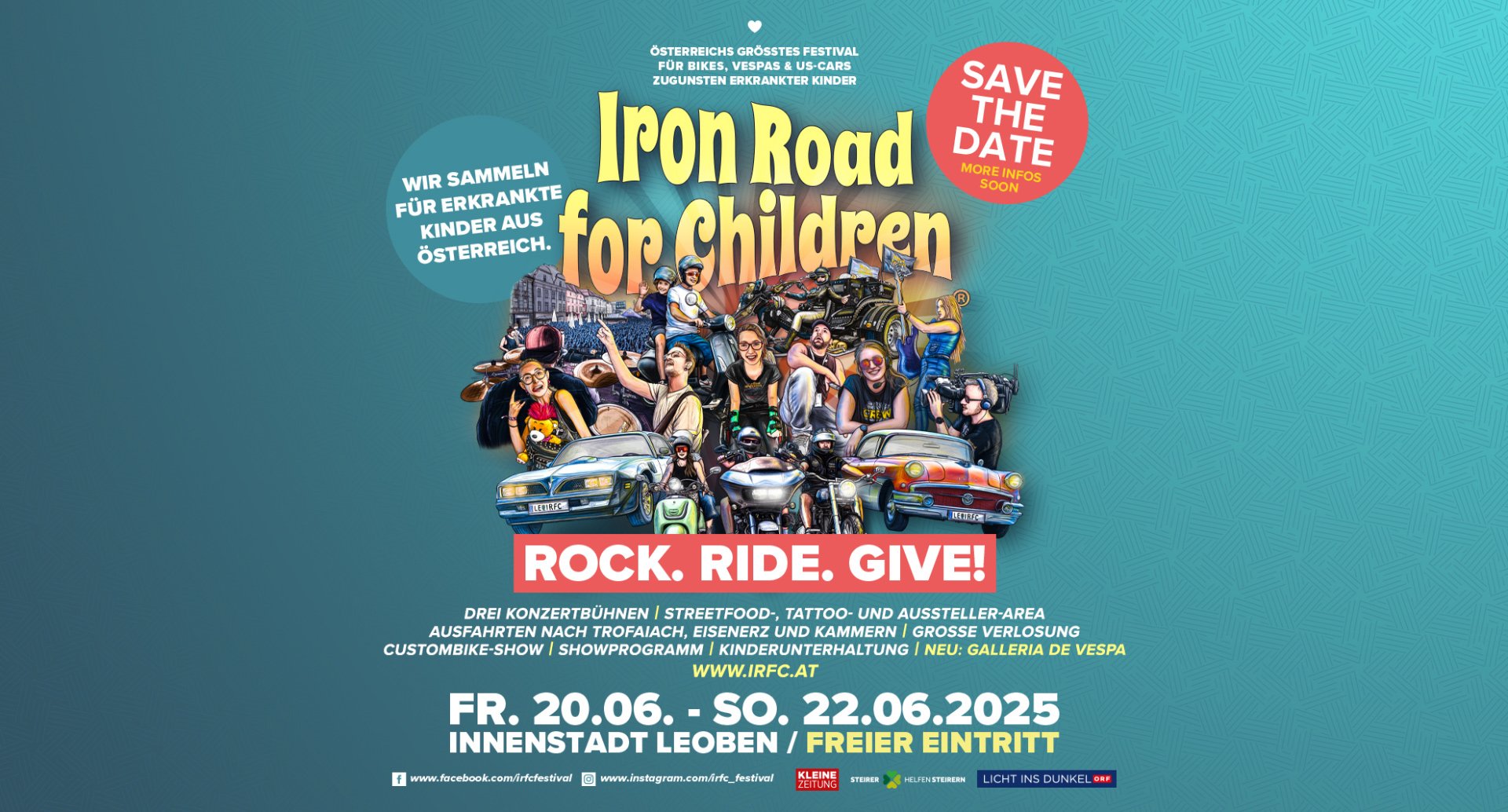 Iron Road for Children am 20. June 2025 @ Innenstadt Leoben.