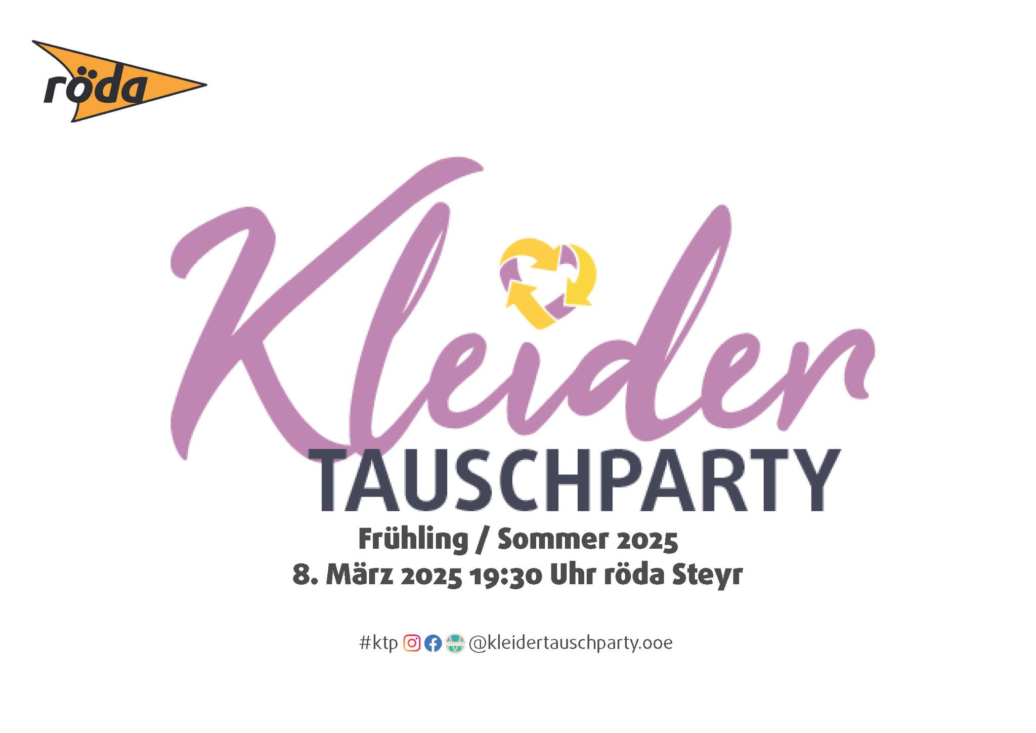 Kleidertauschparty #25 am 8. March 2025 @ Kulturverein Röda.