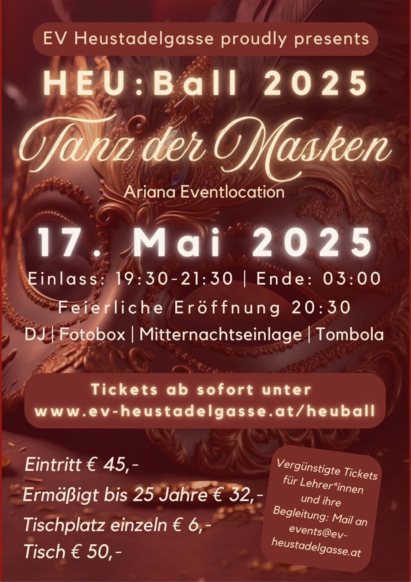 HEU:Ball 2025 am 17. May 2025 @ ARIANA Eventlocation.