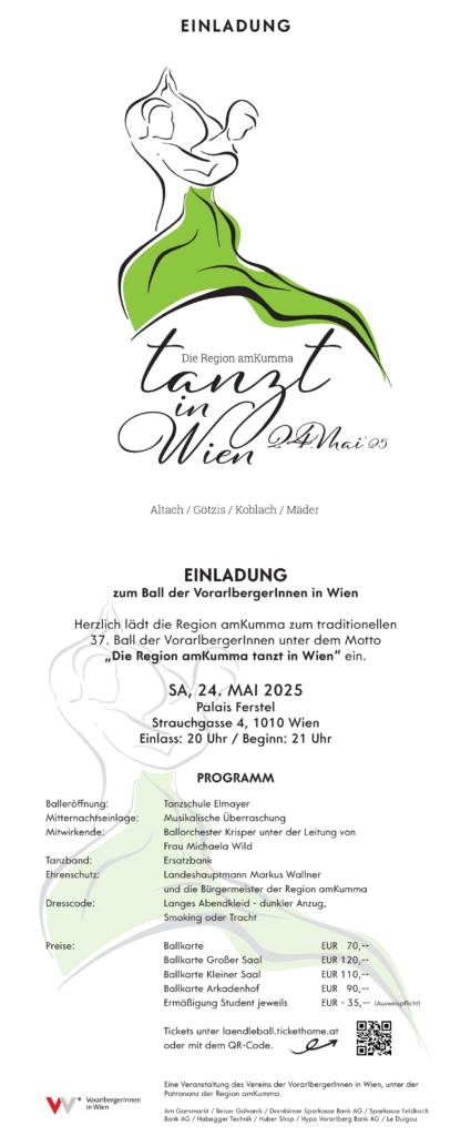 Ball der Vorarlberger am 24. May 2025 @ Palais Ferstel.